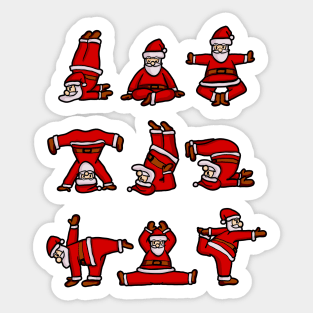 Yoga Christmas Sweatshirt Sticker